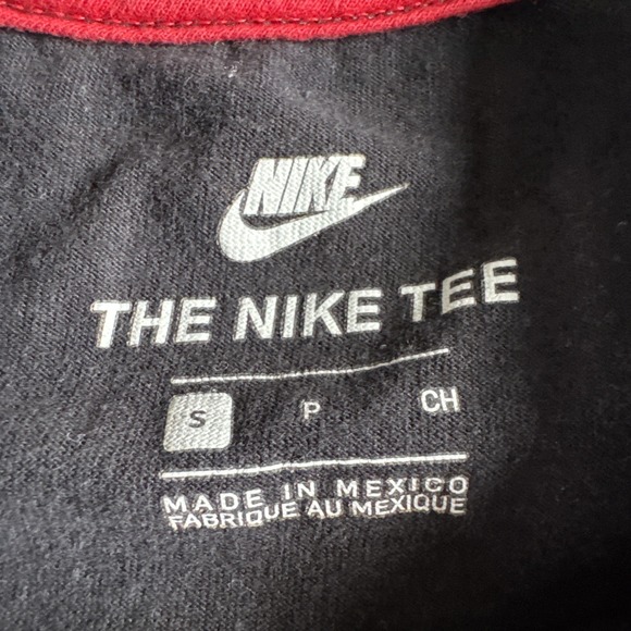 Nike Sportswear Shirt Mens Small Black Red Spellout NSW T Tee 1972‎ Front & Back - Picture 2 of 10